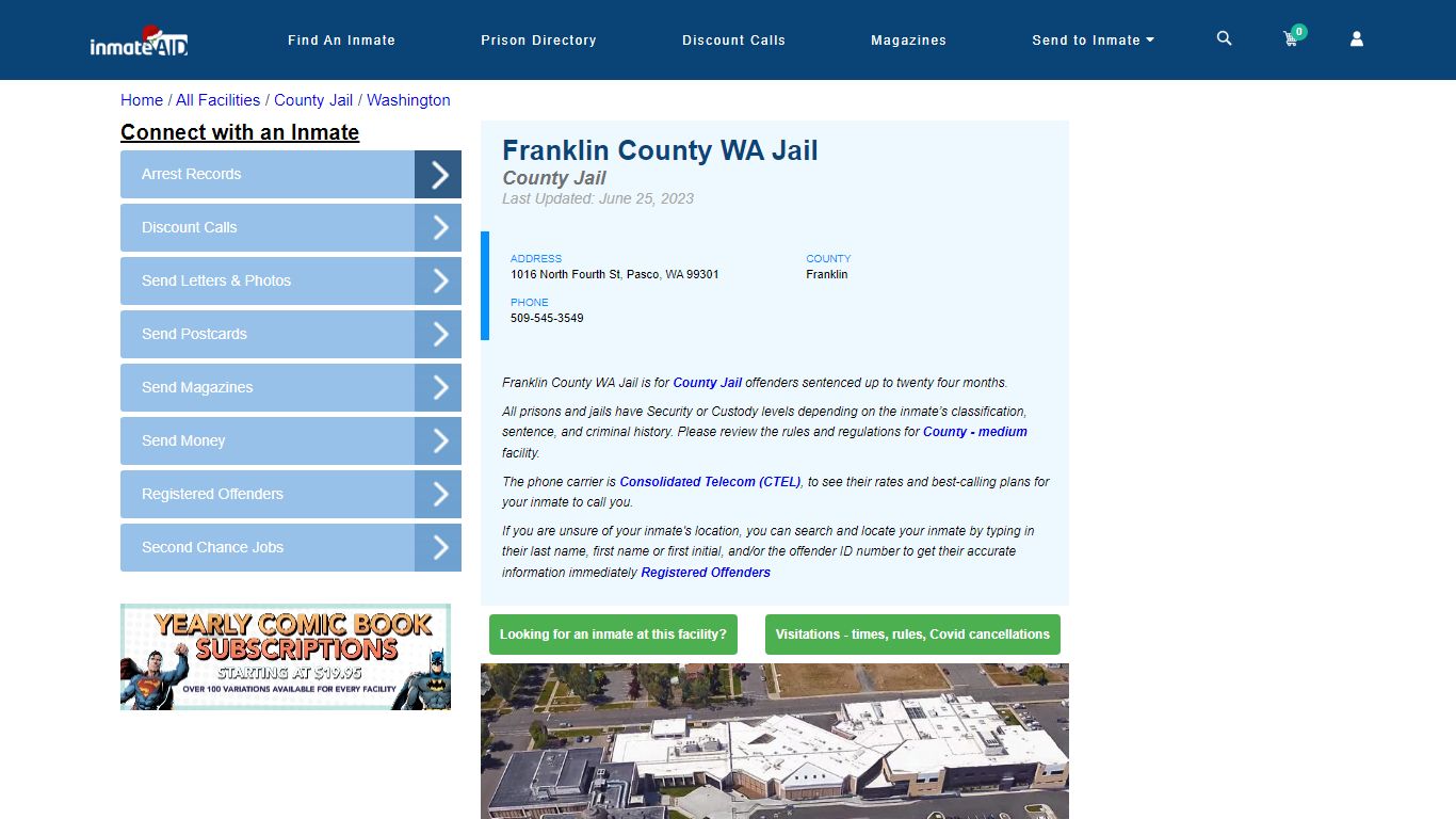Franklin County WA Jail - Inmate Locator - Pasco, WA